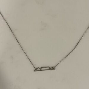 Sterling silver table mountain. Cape Town, South Africa Necklace